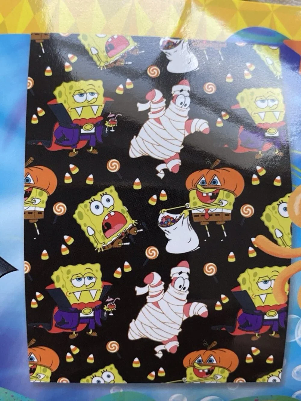 SpongeBob SquarePants Pumpkin Halloween Throw Blanket 50”x70” Patrick Mummy NEW